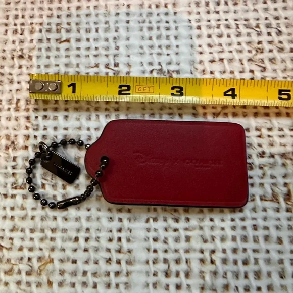 Coach Disney Mickey leather hangtag bag charm - Picture 4 of 5